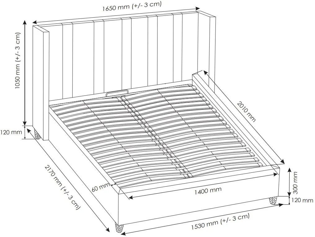 Тапицирано легло Brillo-140 x 200