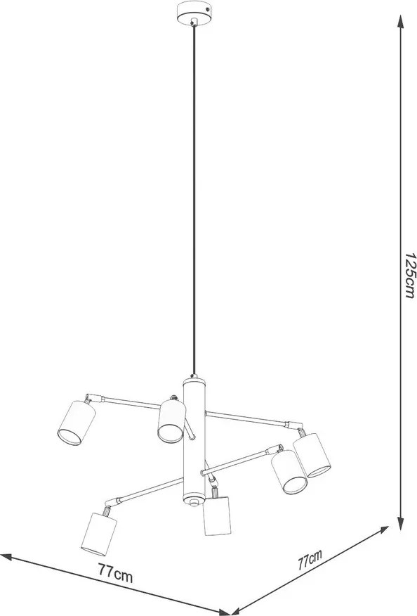 Бяло метално висящо осветително тяло Virta – Sollux