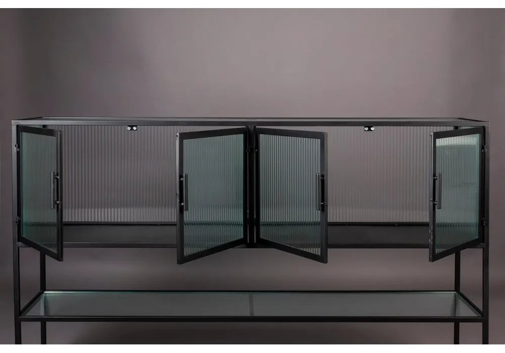 Черен метален шкаф 150x90 cm Boli - Dutchbone