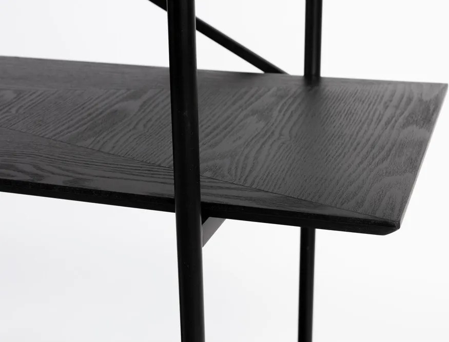 Черен метален стелаж 120x180x40 cm Marcio – White Label