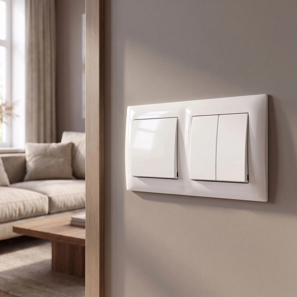 Двойна рамка за контакти OSTE JNH014-2F White