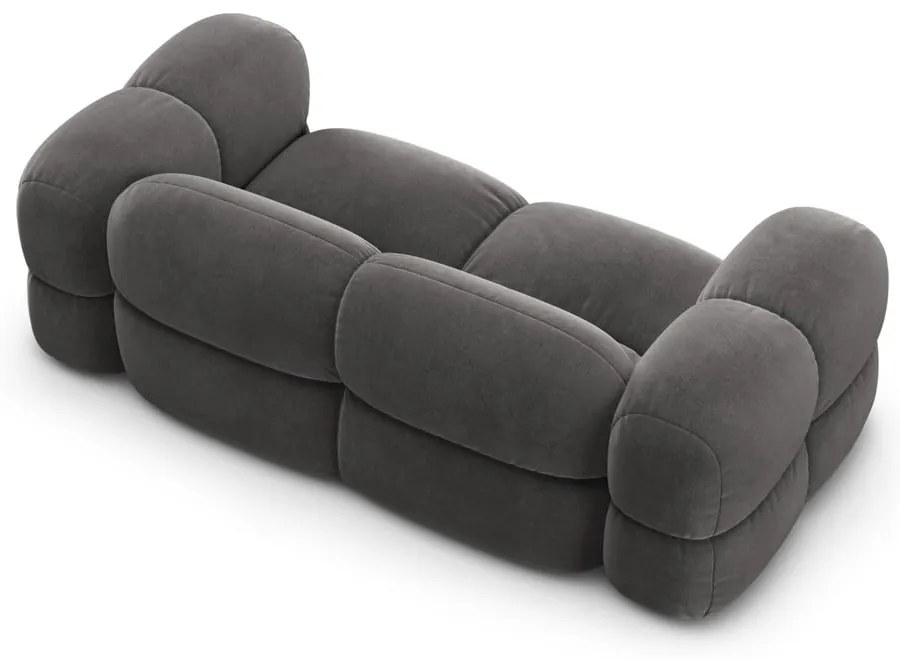 Сив кадифен диван 210 cm Loretto – Cosmopolitan Design