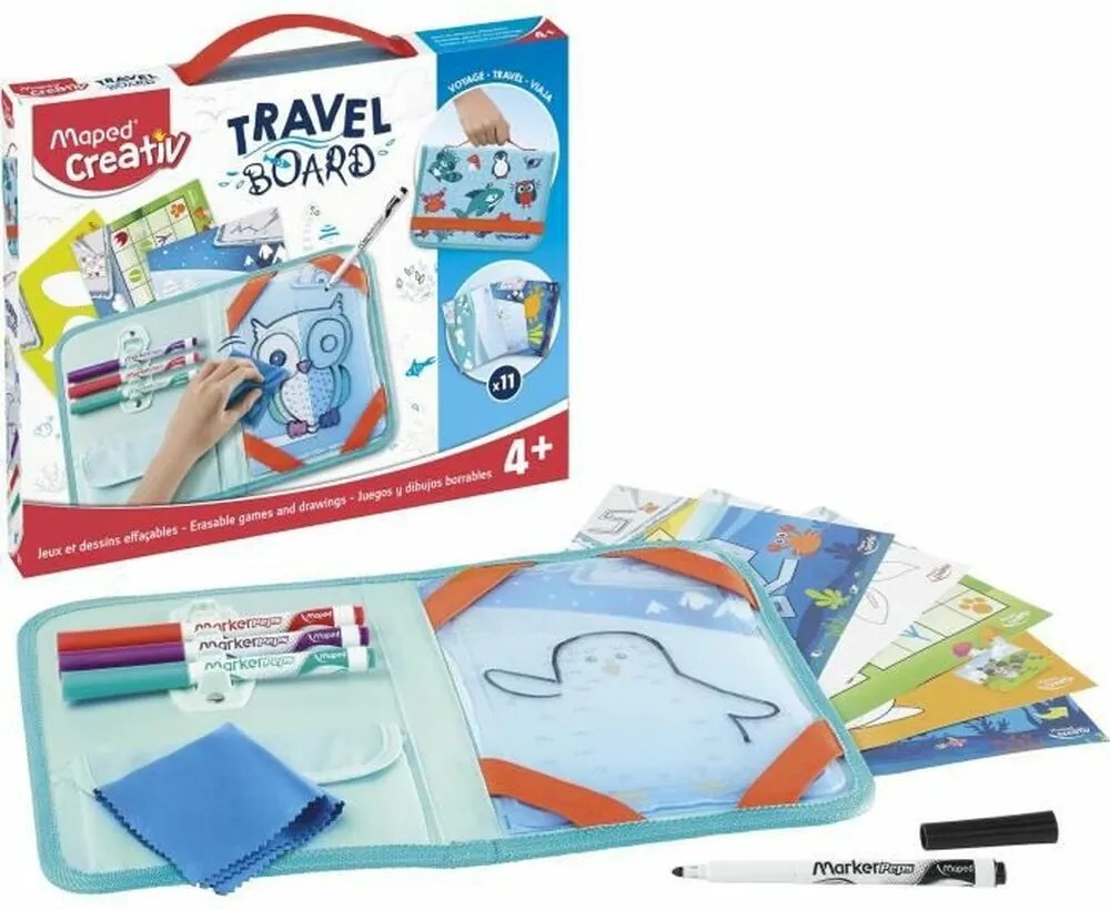 Комплект за Рисуване Maped Travel Board 18 Части