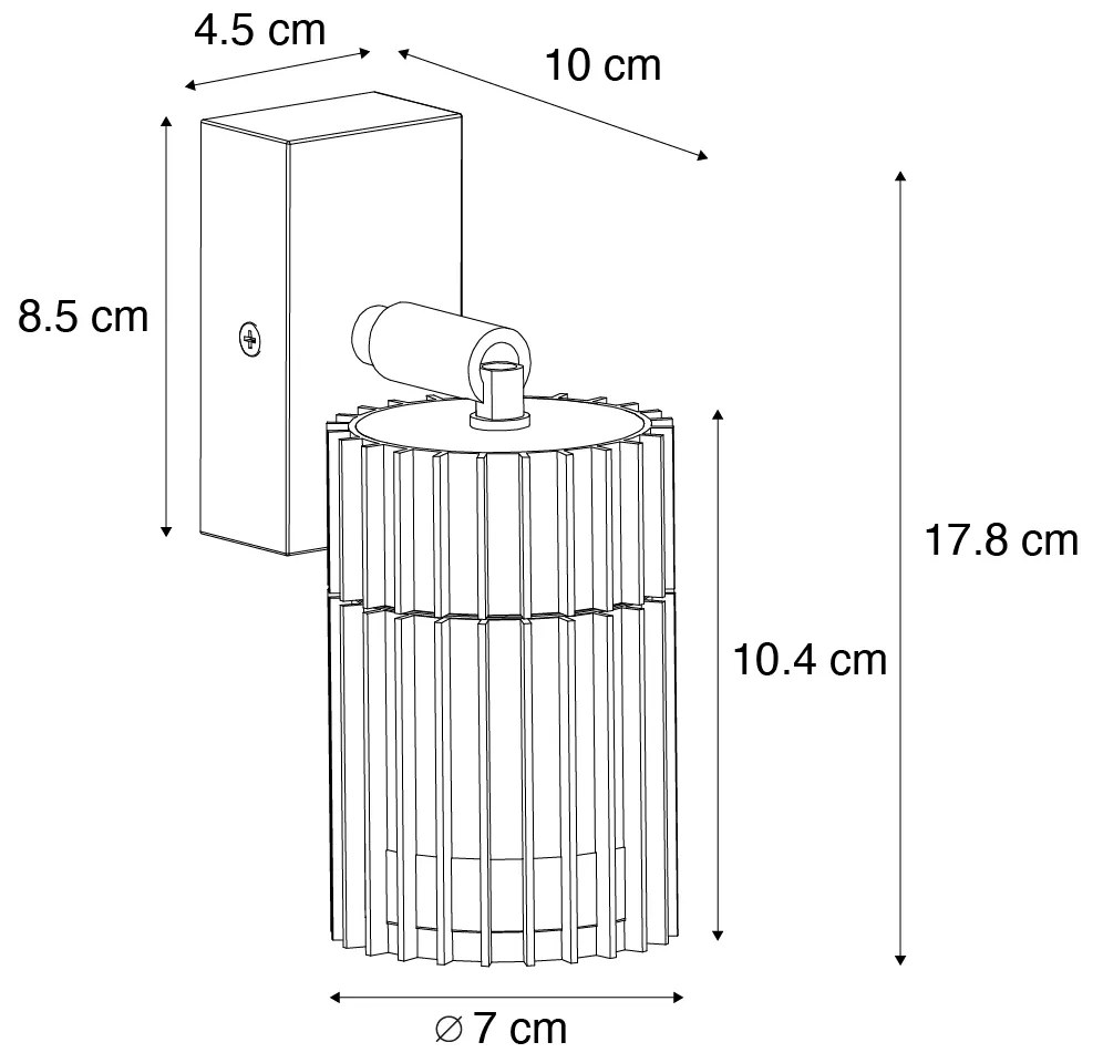 Дизайнерски външен таванен прожектор черен IP44 - Борис