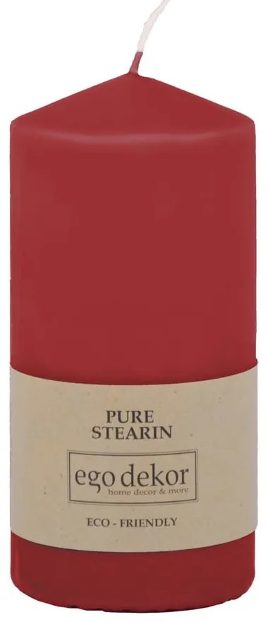 Червена свещ Връх, време на горене 30 ч. Eco - Eco candles by Ego dekor