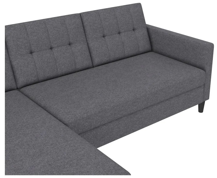 Сив ъглов диван Hartford – Støraa