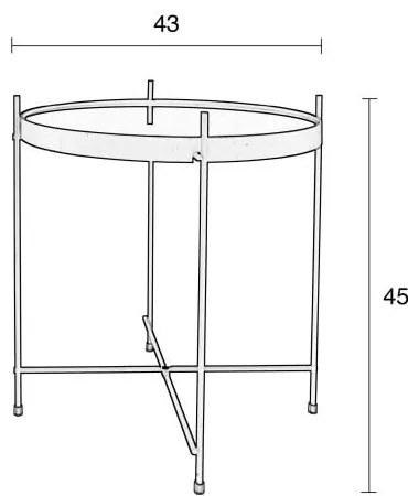 Сгъваема маса в сребристо Cupid - Zuiver