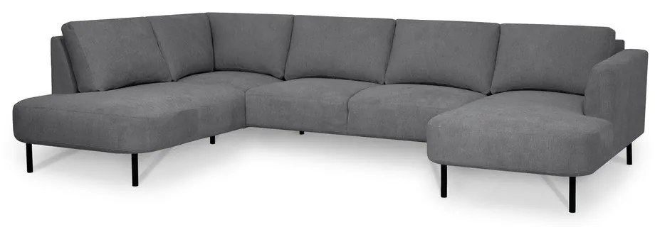 Тъмносив ъглов диван (ляв ъгъл/"U" форма) Hero – Scandic
