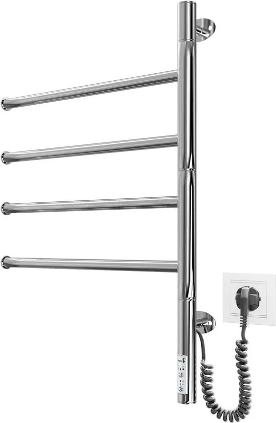 Електрически въртящ се отопляем сушилник за кърпи VEER 50W/230V 60x44,5 cm неръждаема стомана/лъскав хром