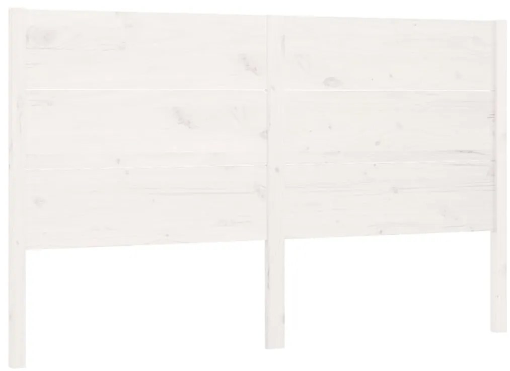 818741 vidaXL Табла за спалня, бяла, 206x4x100 см, бор масив