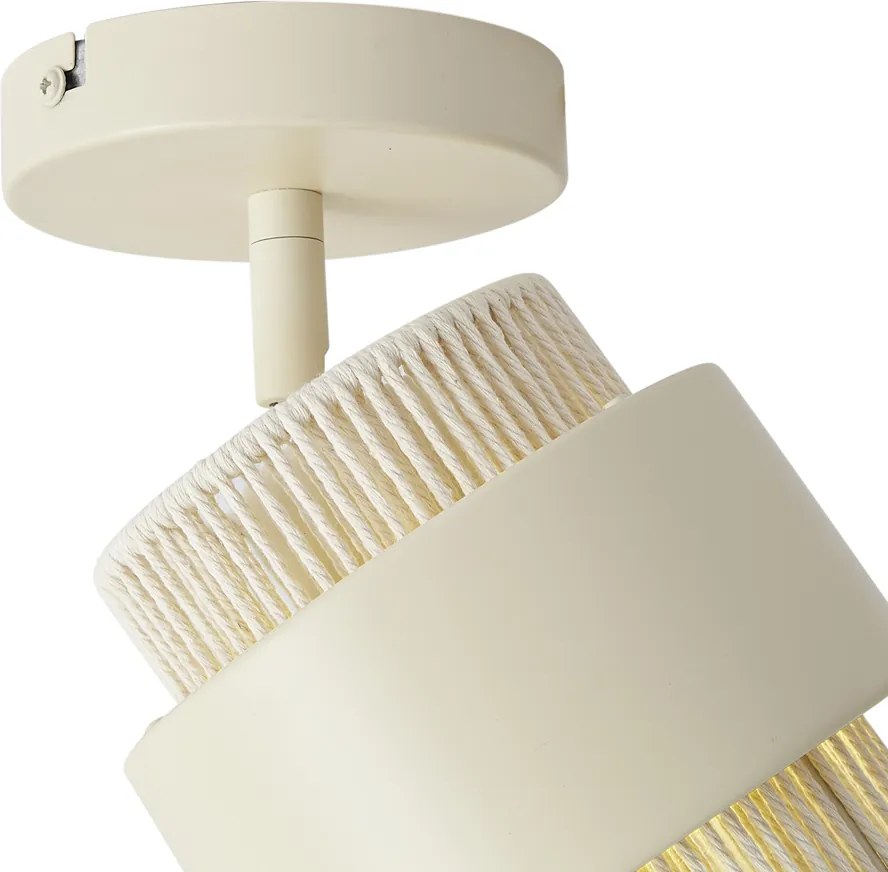 Moderne spot beige met goud draai- en kantelbaar - Kora