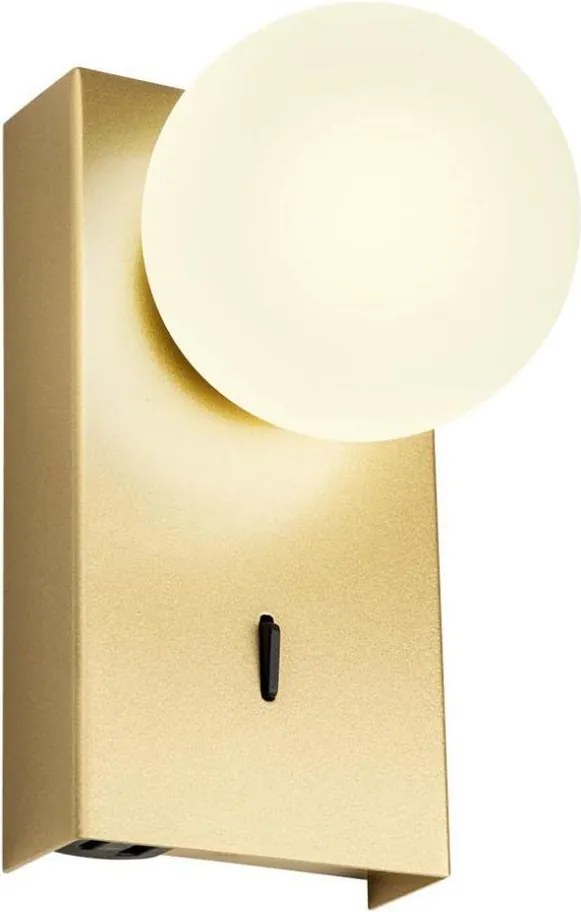 Redo 01-4657 - LED стенен аплик NORMA LED/5W/230V CRI 90 USB златист