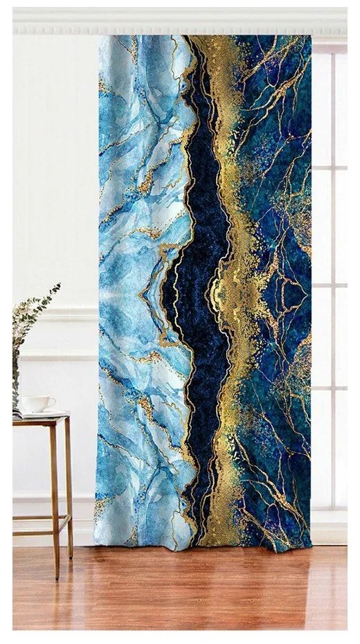 Завеса в синьо-златисто 140x260 cm - Mila Home