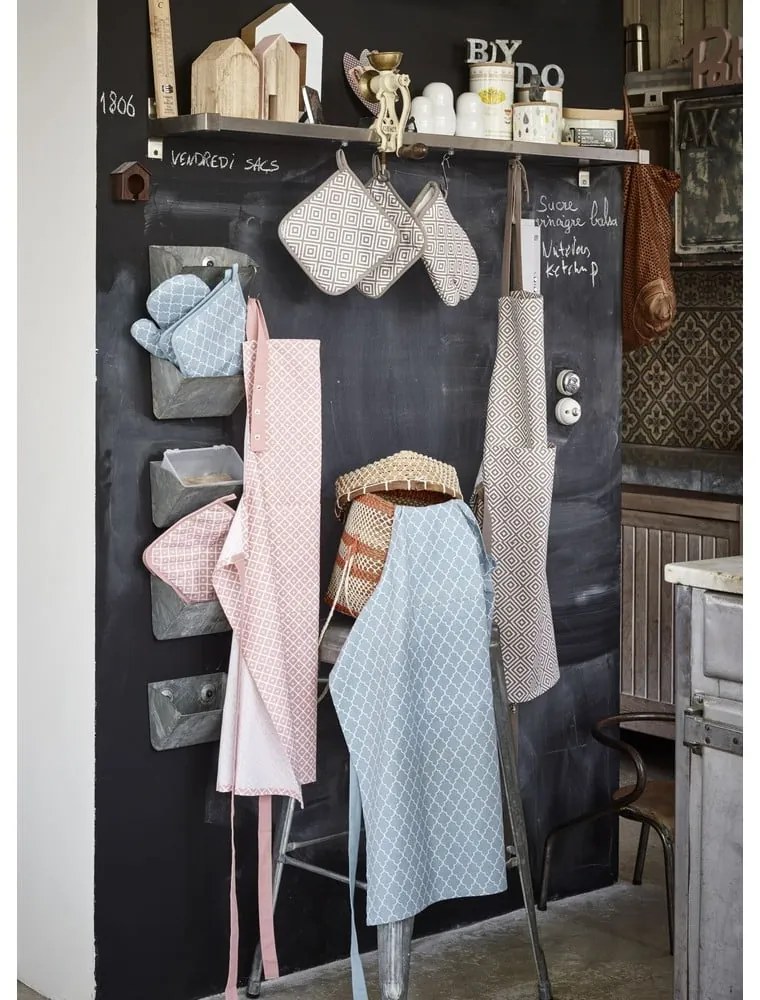 Светлосиня памучна престилка Arabesk - Tiseco Home Studio