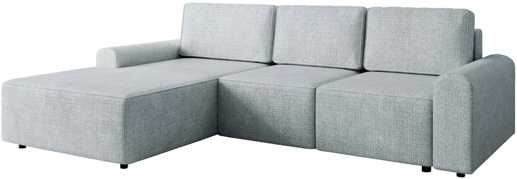 Ъглов диван Bella L-Светлосив-Ляв