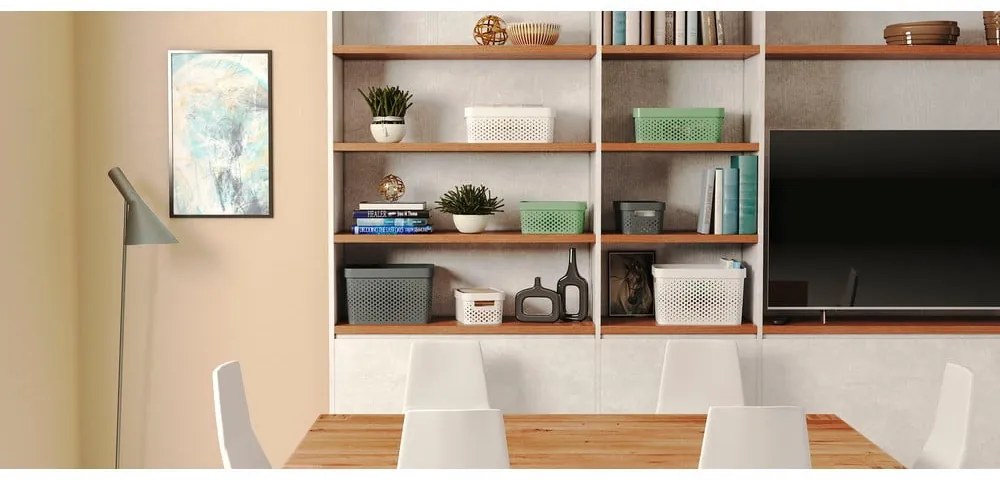 Бяла кошница за съхранение Dots, 17 L Infinity - Curver