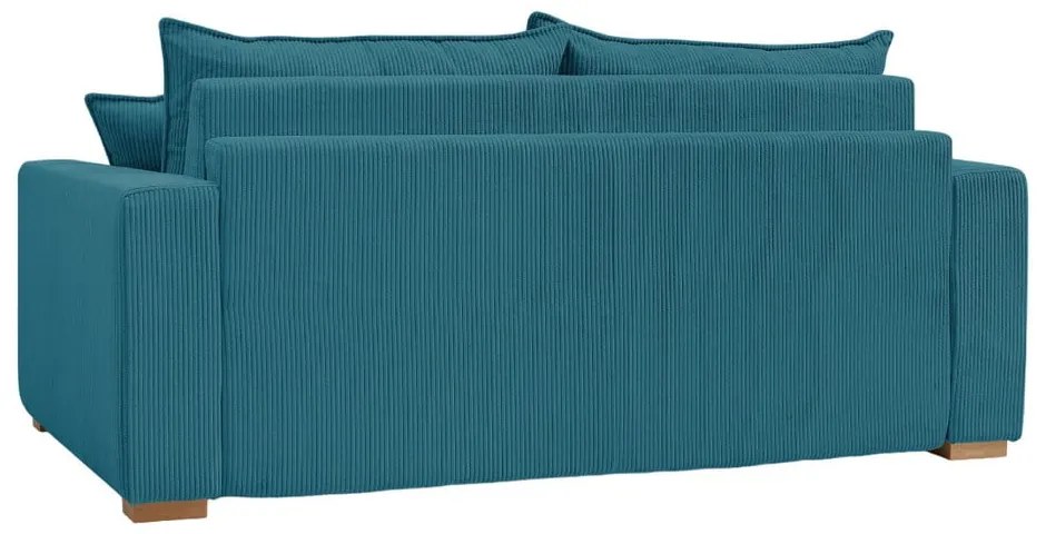 Син разтегателен диван от рипсено кадифе 225 cm Augustin – Bobochic Paris