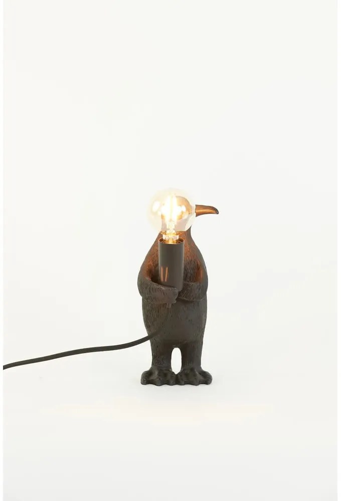 Матово-черна настолна лампа (височина 24 cm) Penguin – Light &amp; Living