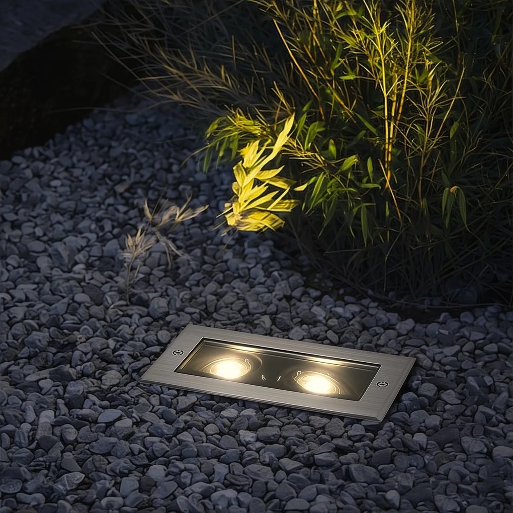 Модерен наземни прожектор стомана 2-светлина регулируем IP65 - Oneon