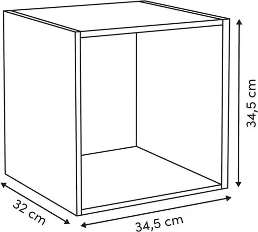 Рафт 5five Mix'n Modul, 1 отделение, MDF, 35x32x35 cm - Дървесен