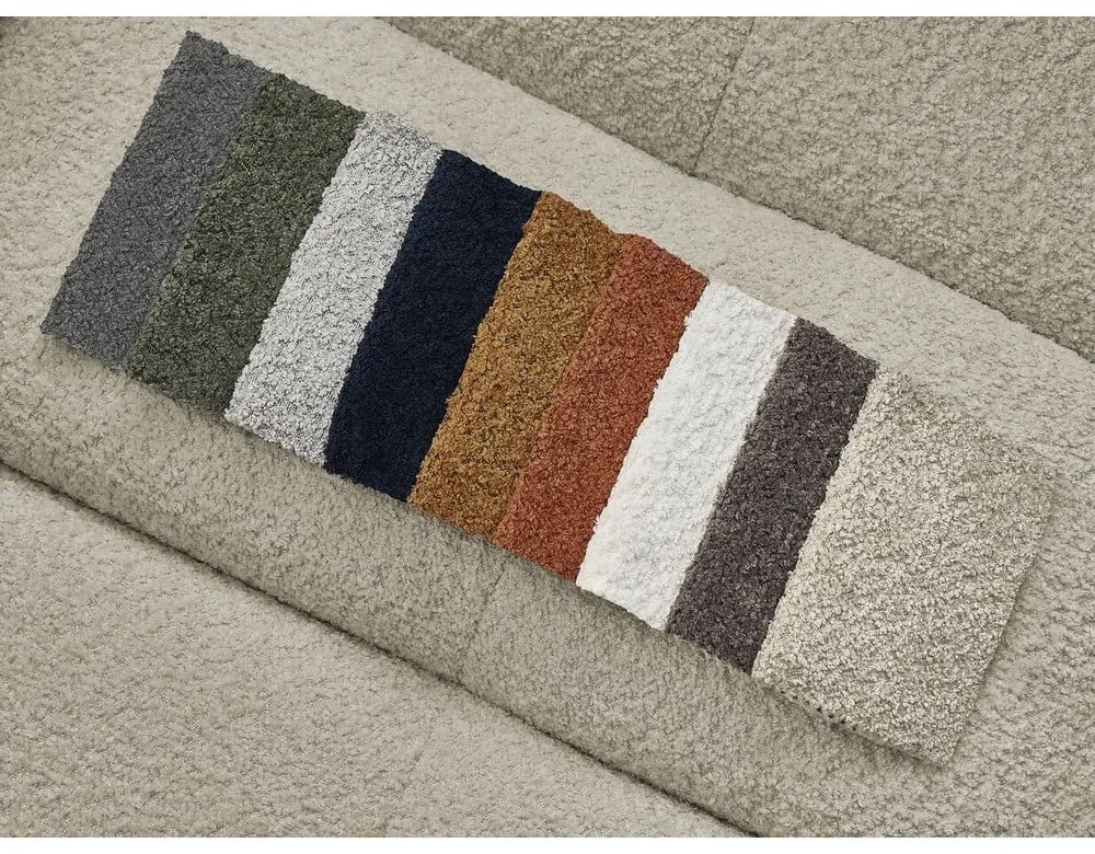 Бежово двойно тапицирано легло с място за съхранение с включена подматрачна рамка 180x200 cm Mont Blanc – Bobochic Paris