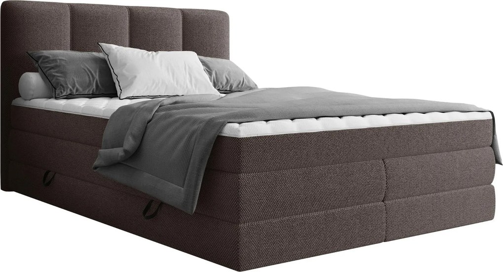 Тапицирано легло Point-Тъмно кафяво-180 x 200