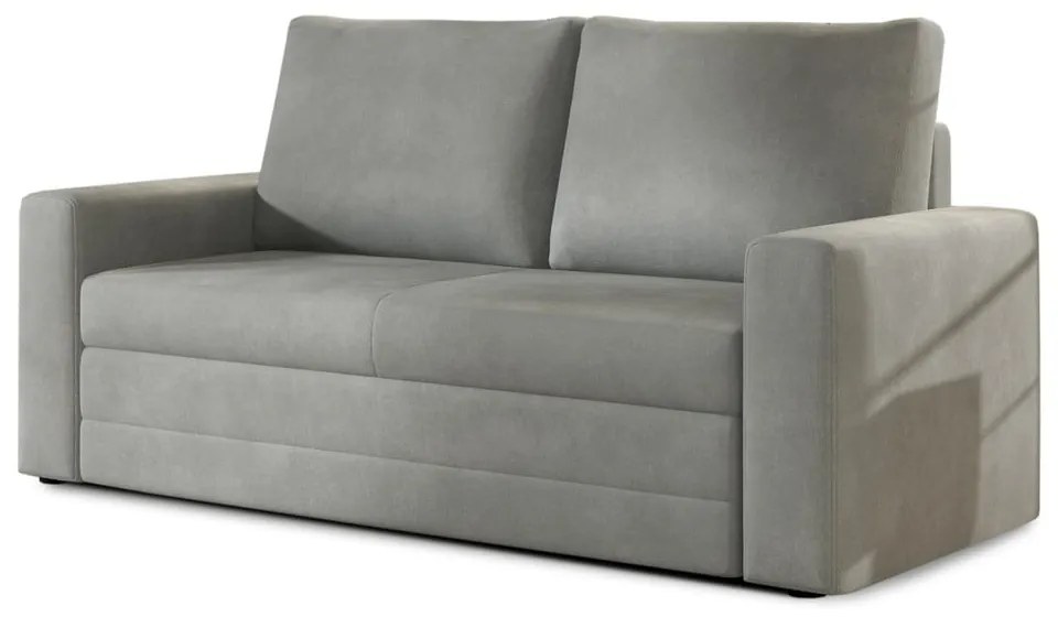 Светлосив кадифен разтегателен диван с място за съхранение 151 cm Wave – ELTAP