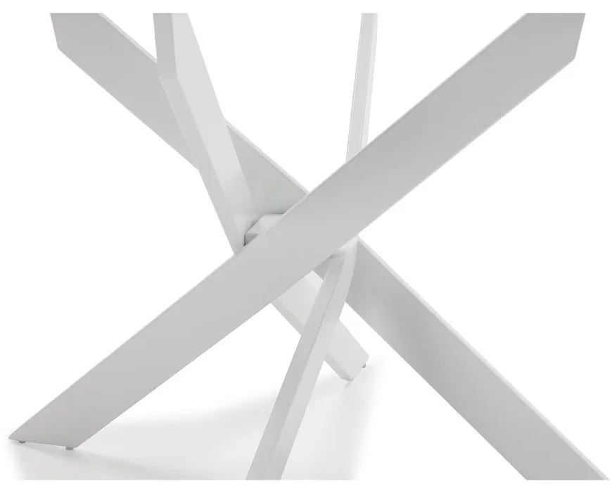 Кръгла маса за хранене със стъклен плот 120x120 cm Ruth - Marckeric