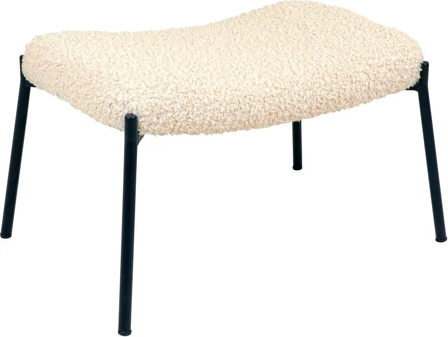 Кремава табуретка от изкуствен косъм Glasgow – House Nordic