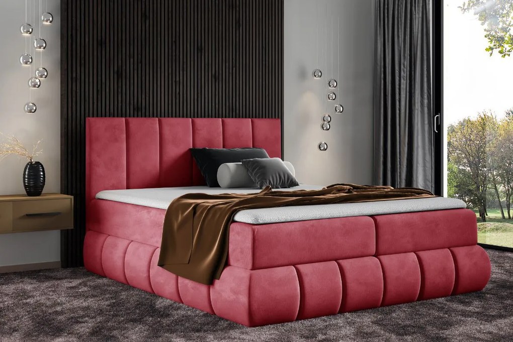 Тапицирано легло Venezia-Kokkino-140 x 200