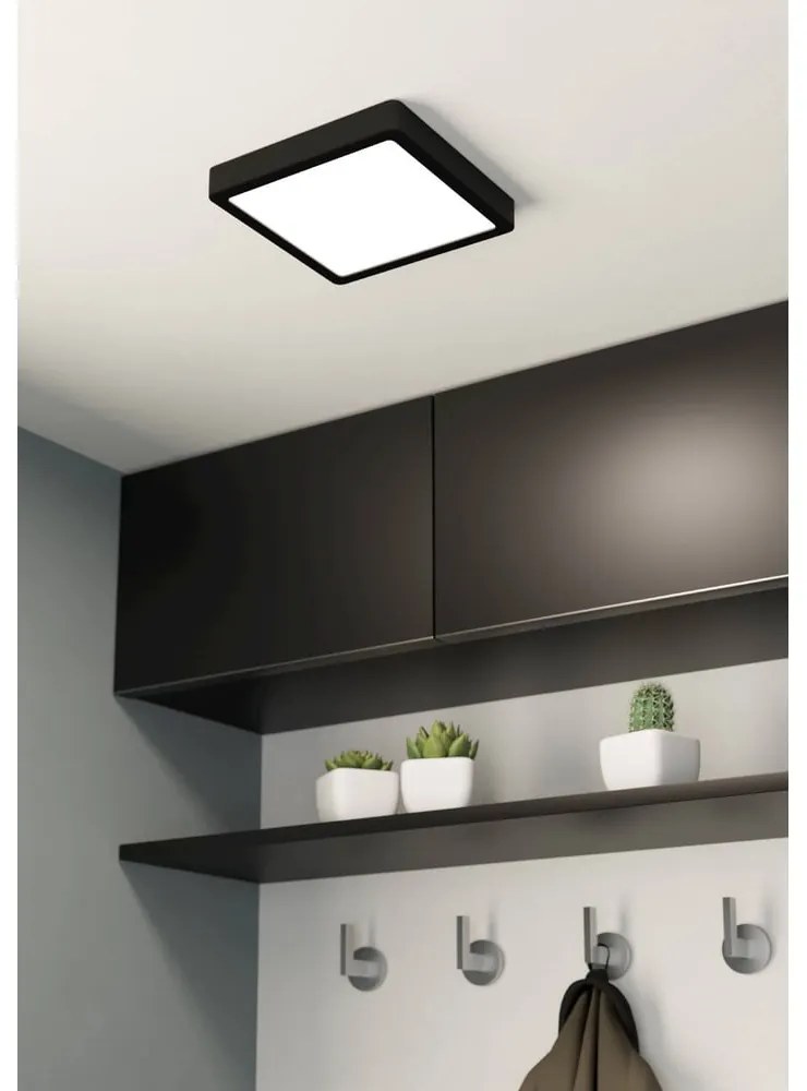Черно LED осветително тяло за таван 21x21 cm FUEVA 5 – EGLO