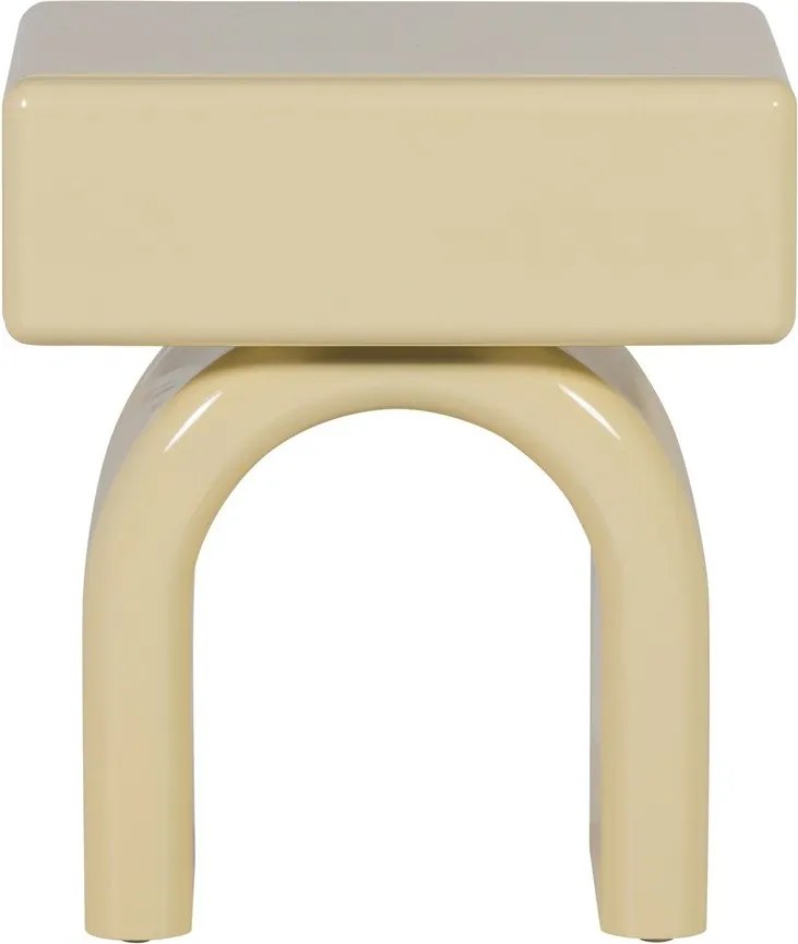 Светложълто гланцово нощно шкафче Zorel – WOOOD