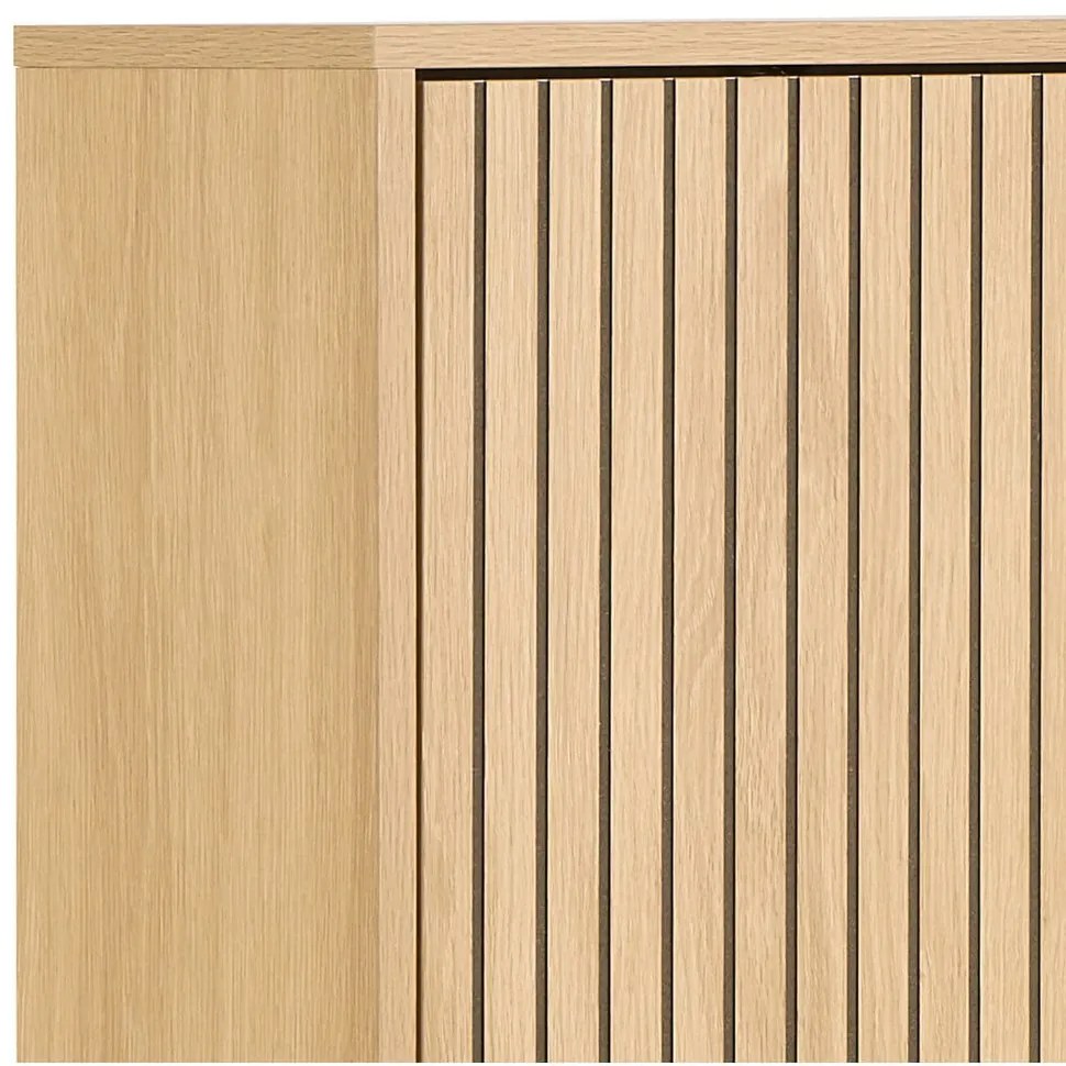 Накланяща се стойка за обувки от дъбов декор в естествен цвят 72x140x25 cm Albany – Actona