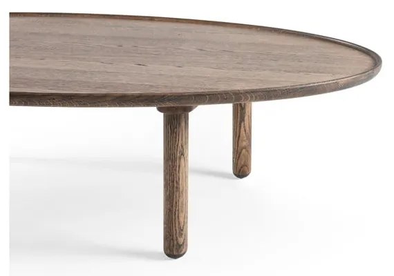 Кафява масичка за кафе от масивен дъб 65x120 cm Mu – Gazzda