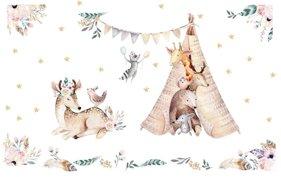 Детски стикери за стена Зайци Горска земя - Ambiance