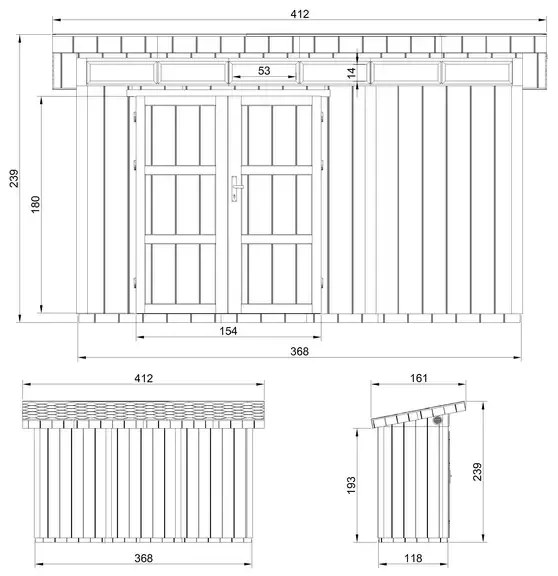 LP® SmartSide® панелен навес – 118 x 368 см – 4 м2