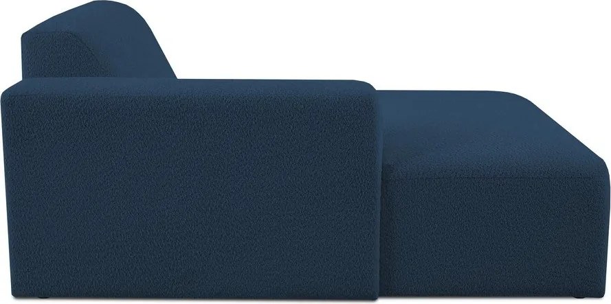 Тъмносин модулен диван от букле (ляв ъгъл) Roxy – Scandic