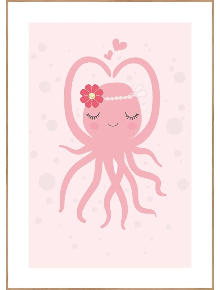 Детска картина 30x40 cm Oktopus - Malerifabrikken