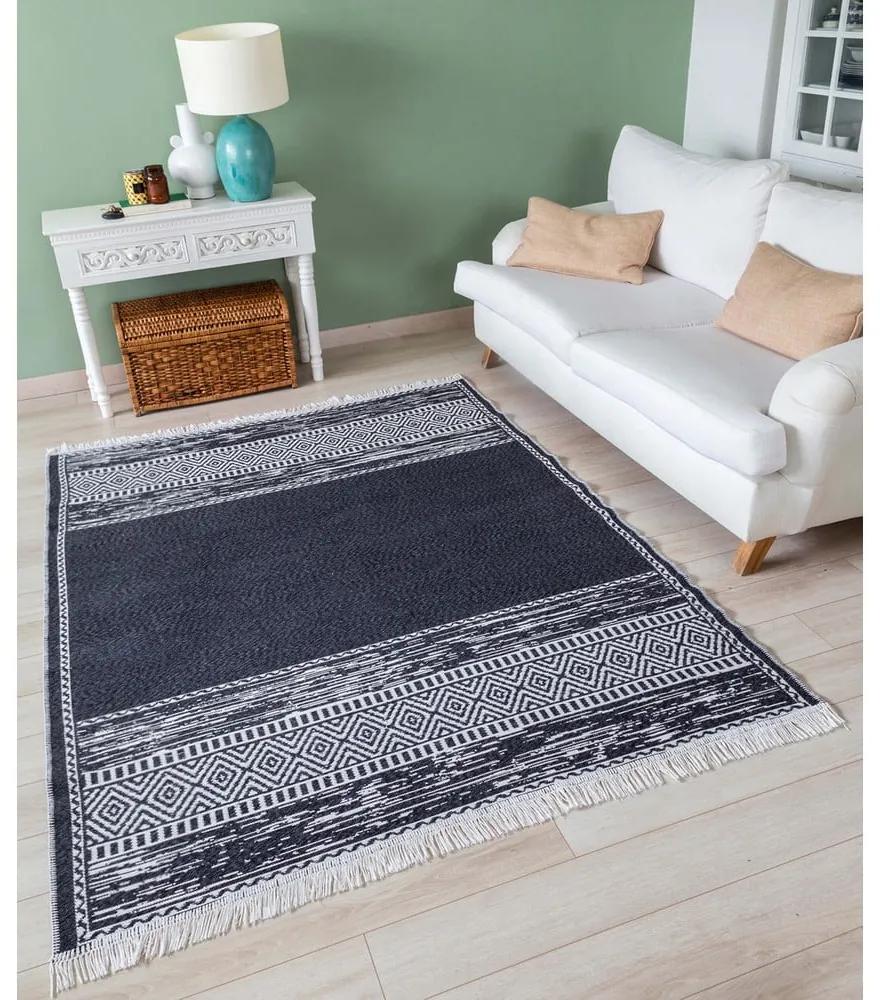 Черно-бял памучен килим , 120 x 180 cm Duo - Oyo home
