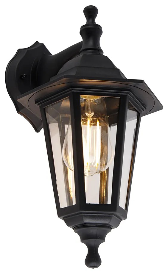 Смарт външна стенна лампа черна IP44 вкл. WiFi ST64 - New Haven