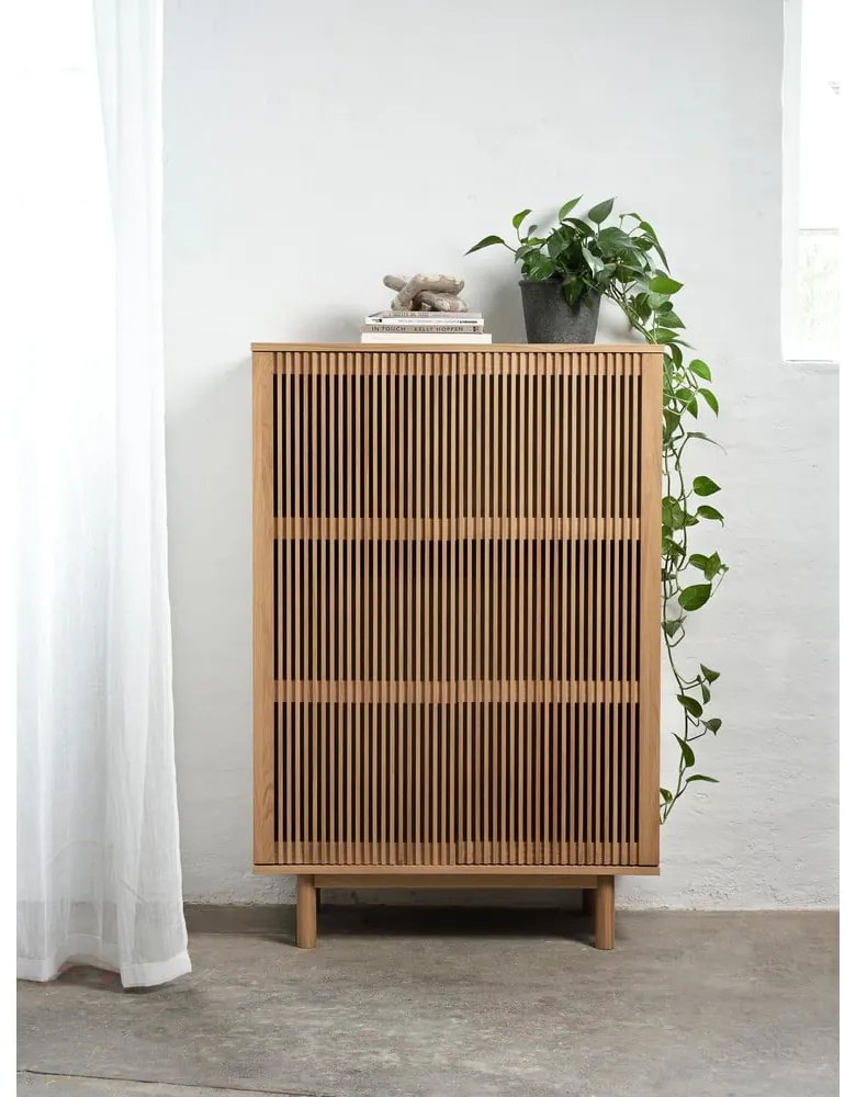 Шкафче от декор от дъб в естествен цвят 95x140 cm Tiber – Unique Furniture