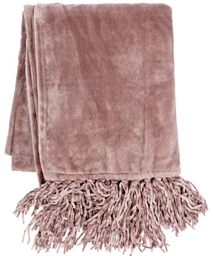 Розово микро плюшено одеяло , 130 x 170 cm - Tiseco Home Studio