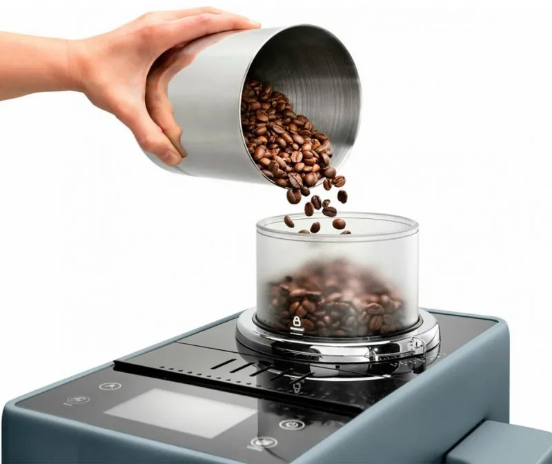 Еспресо машина DeLonghi Rivelia Pebble Grey EXAM440.55.G, 1450W, 19 bar, 1.4l, Тъчскрийн TFT, Twin Shot, Bean Adapt, 17 напитки, Каменно сиво