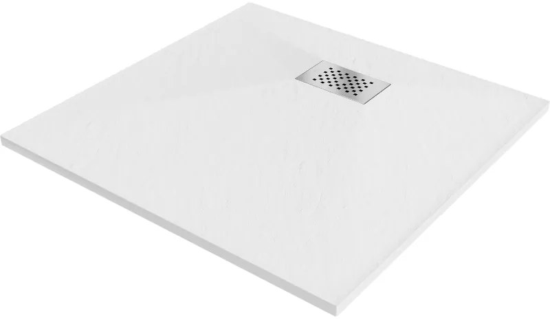 Mexen Hugo квадратен душ SMC 80 x 80 см, бял, inox капаци - 42108080-X