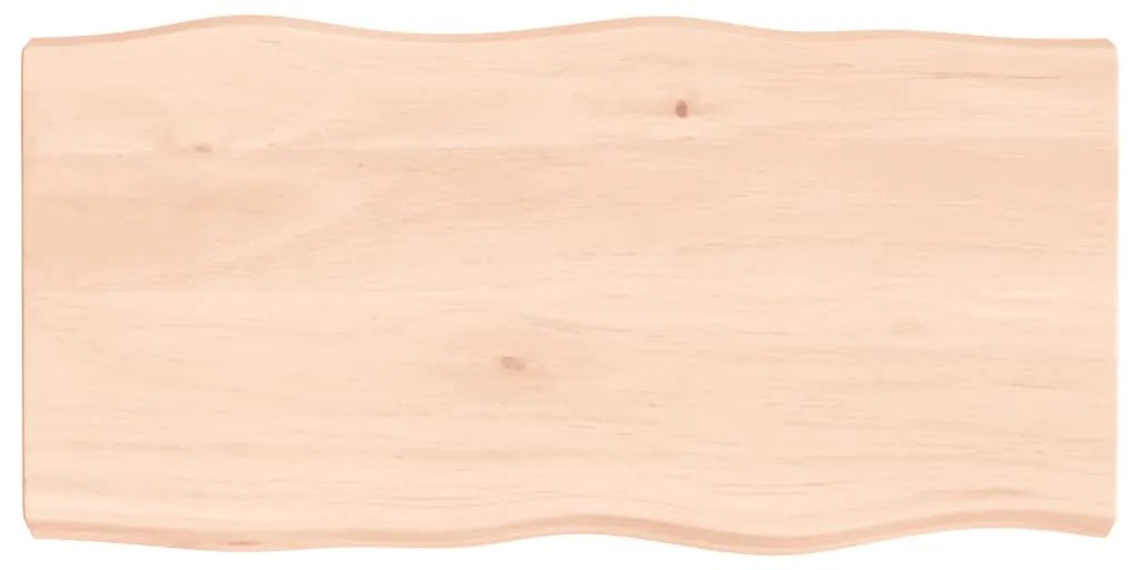 363874 vidaXL Плот за маса 80x40x(2-6) см необработено масивно дърво жив ръб