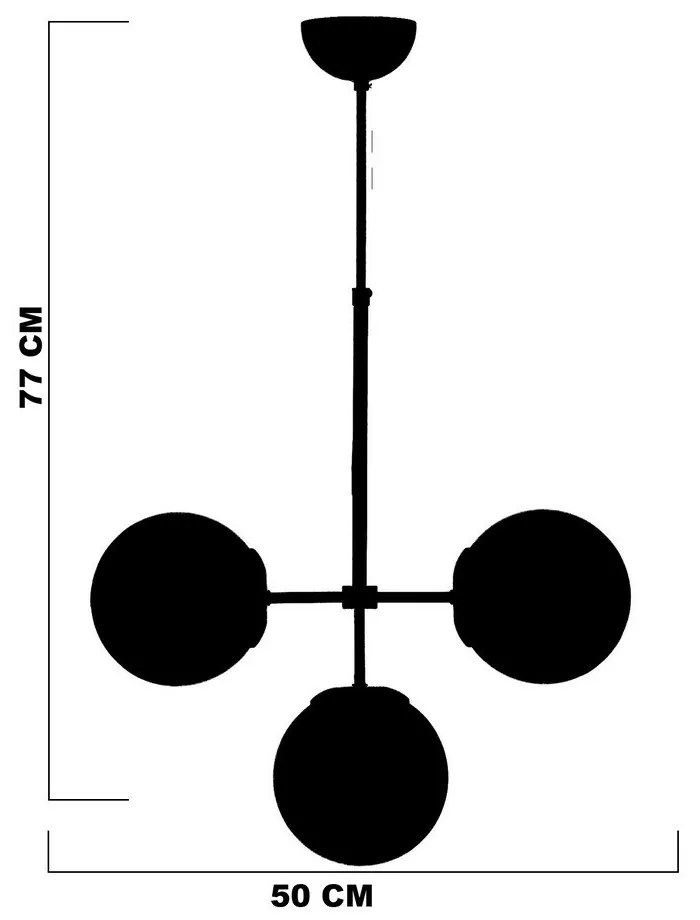 Висяща лампа със стъклен абажур в златисто и бяло ø 15 cm Seagull - Squid Lighting