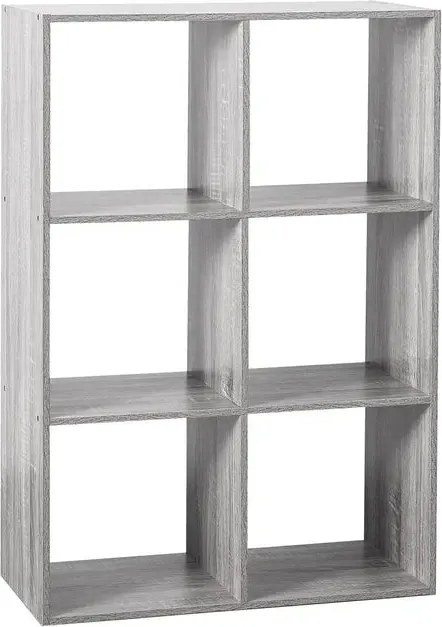 Рафт 5five Mix'n Modul, 6 отделения, MDF, 68x32x101 cm - Бял