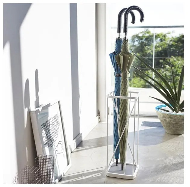 Бяла стойка за чадъри Square - YAMAZAKI