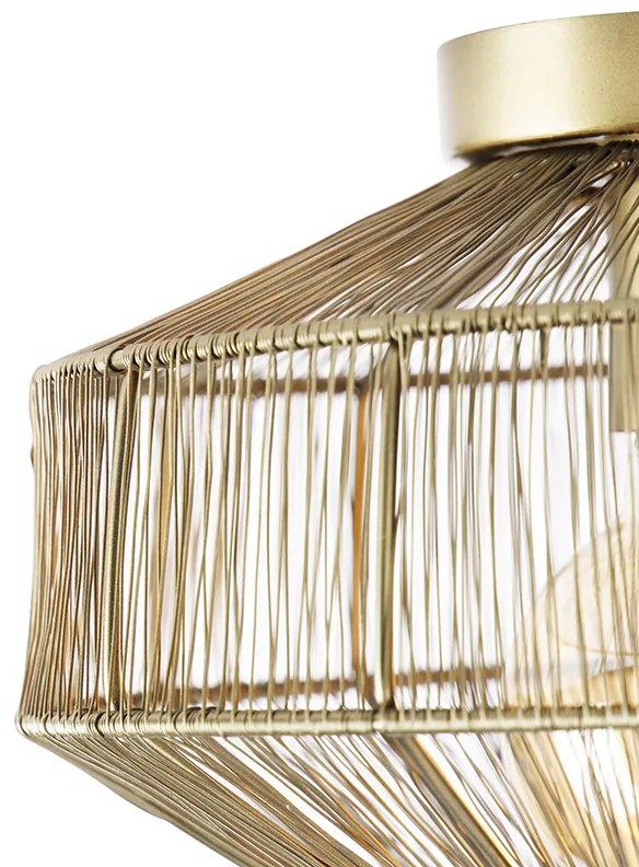 Модерна таванна лампа месинг 30 см - Bolti