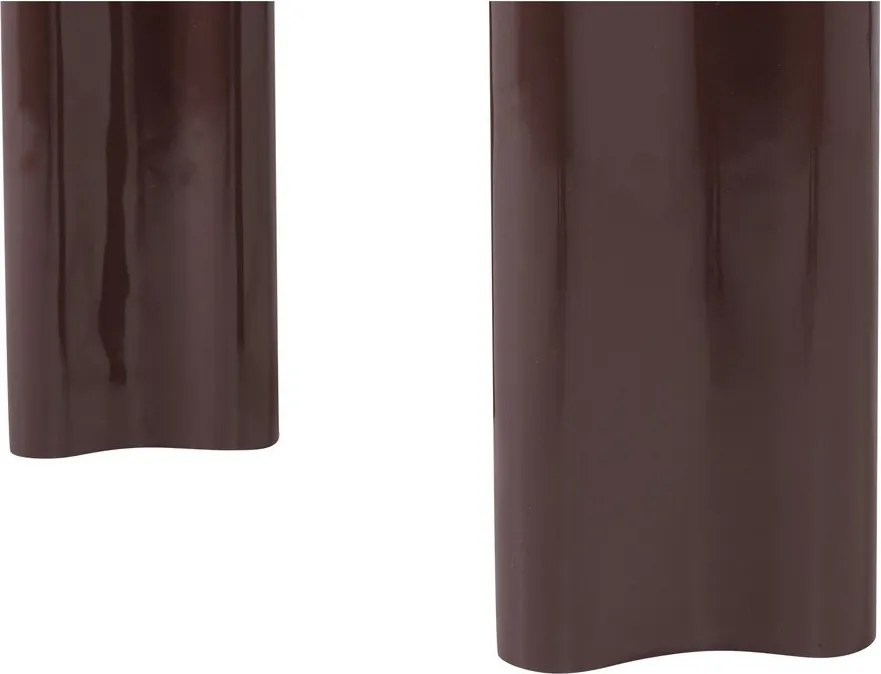 Тъмнокафява гланцова конзолна маса 35x120 cm Evara – WOOOD